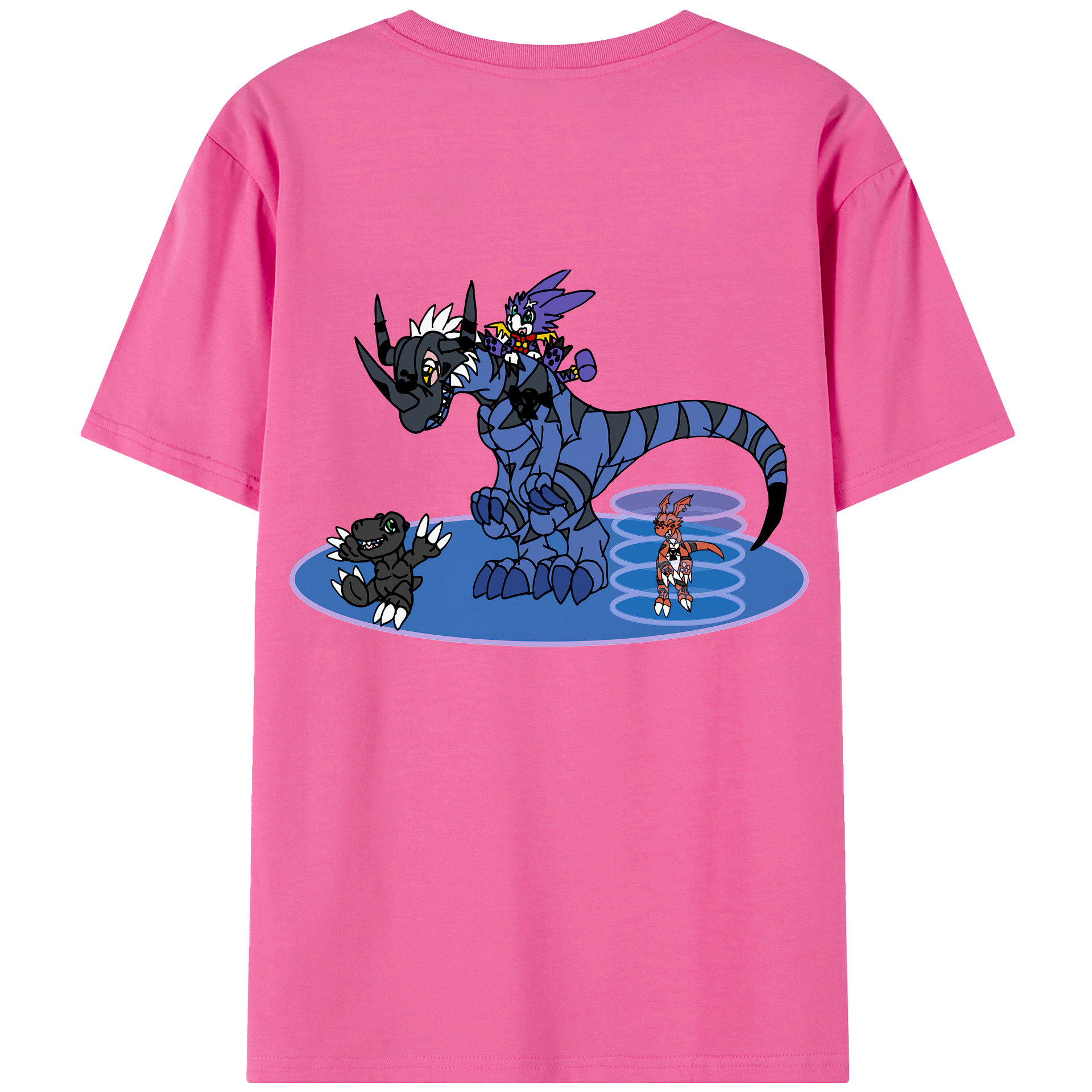 （画像用） Digimon デジタルモンスター/デジモン レディース半袖Tシャツ(バックプリント)